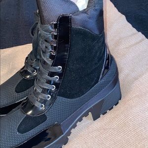 Fashion nova “On what grounds” Platform Bootie